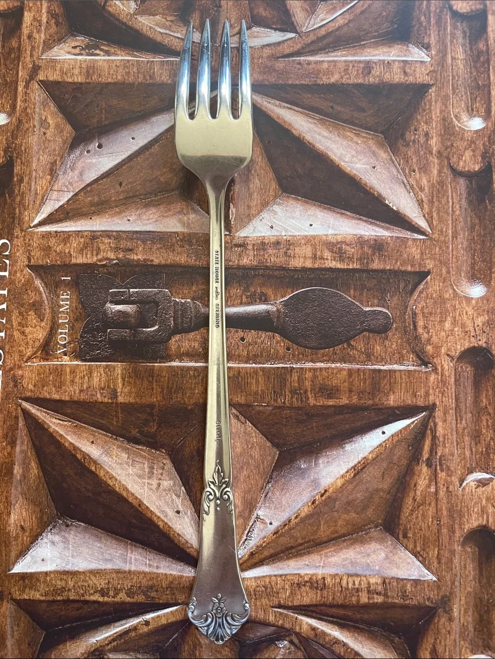 Classic Sterling Silver Ornate Dinner Fork - Silver